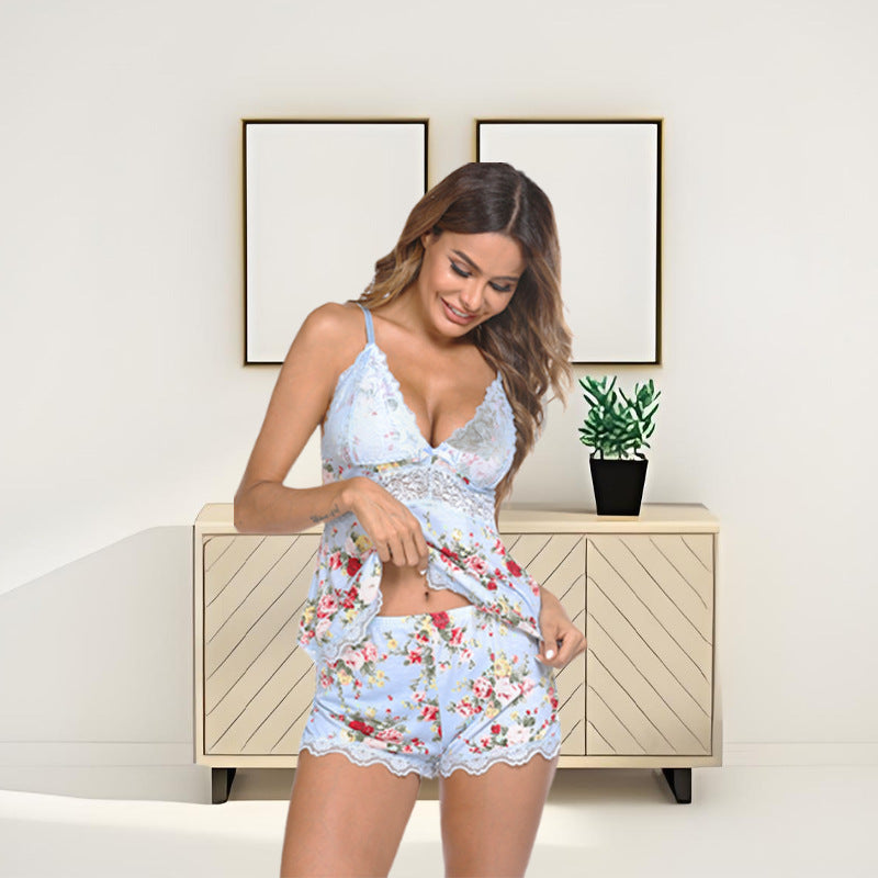 Women's Modal Pajama Set with Cami and Shorts