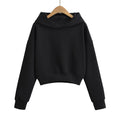 Women's Hooded Sweatshirt Loose Fit Long Sleeve Top