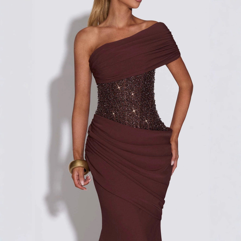 Elegant Backless Flared Dress