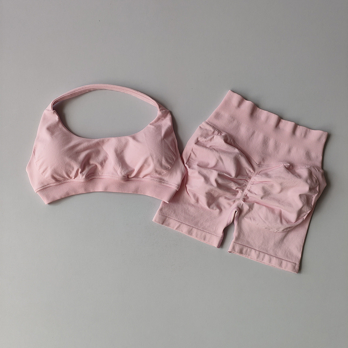 Women's Halter Neck Yoga Set with Sculpting Shorts