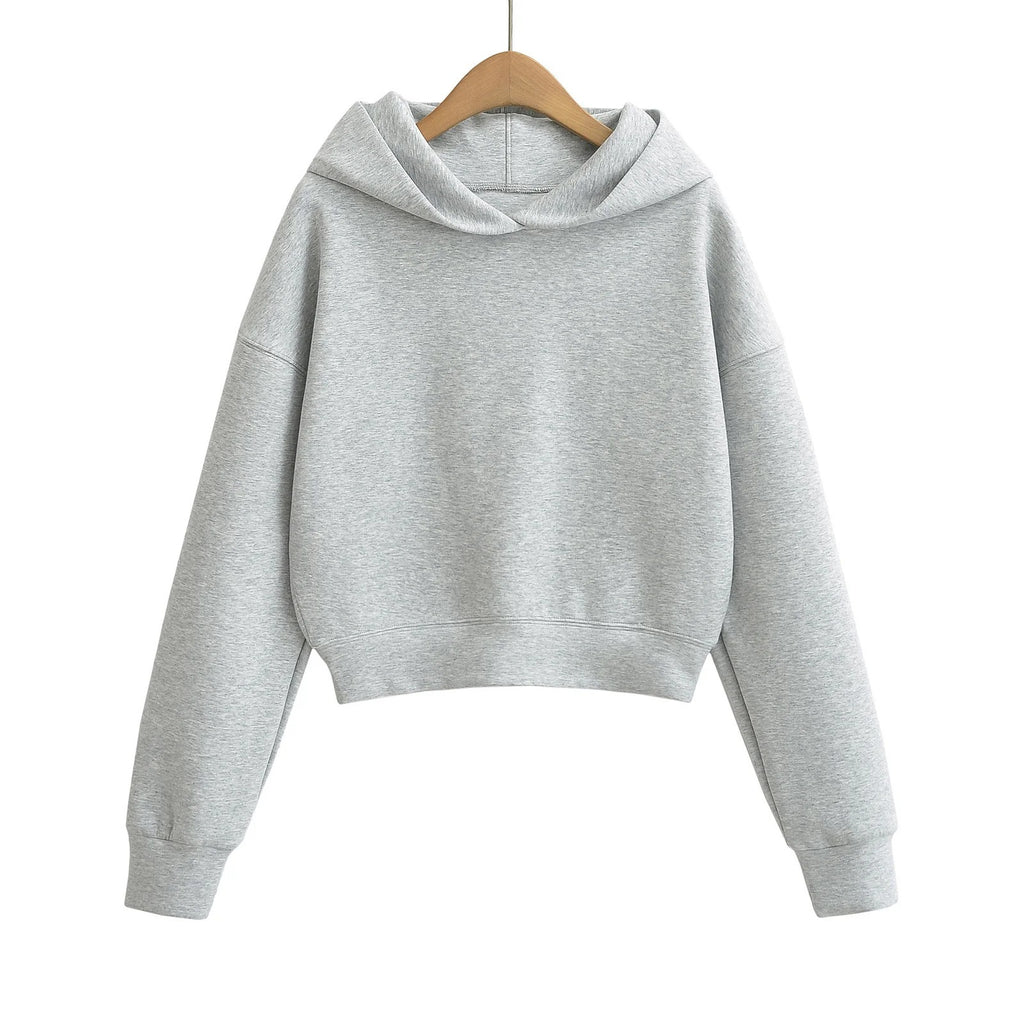 Women's Hooded Sweatshirt Loose Fit Long Sleeve Top