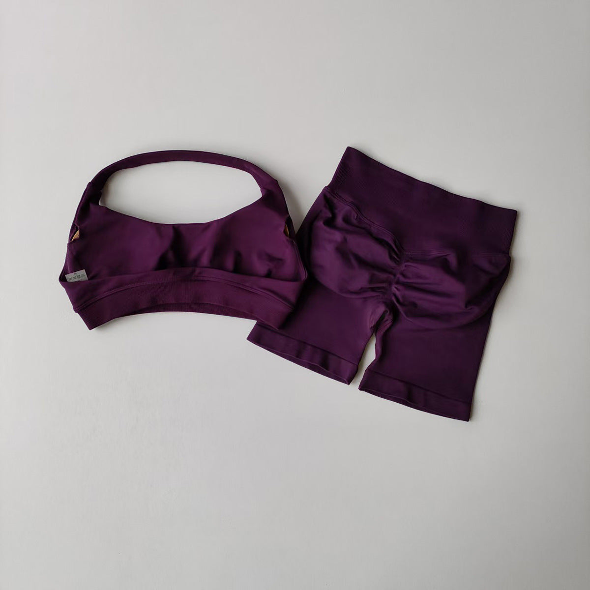 Women's Halter Neck Yoga Set with Sculpting Shorts
