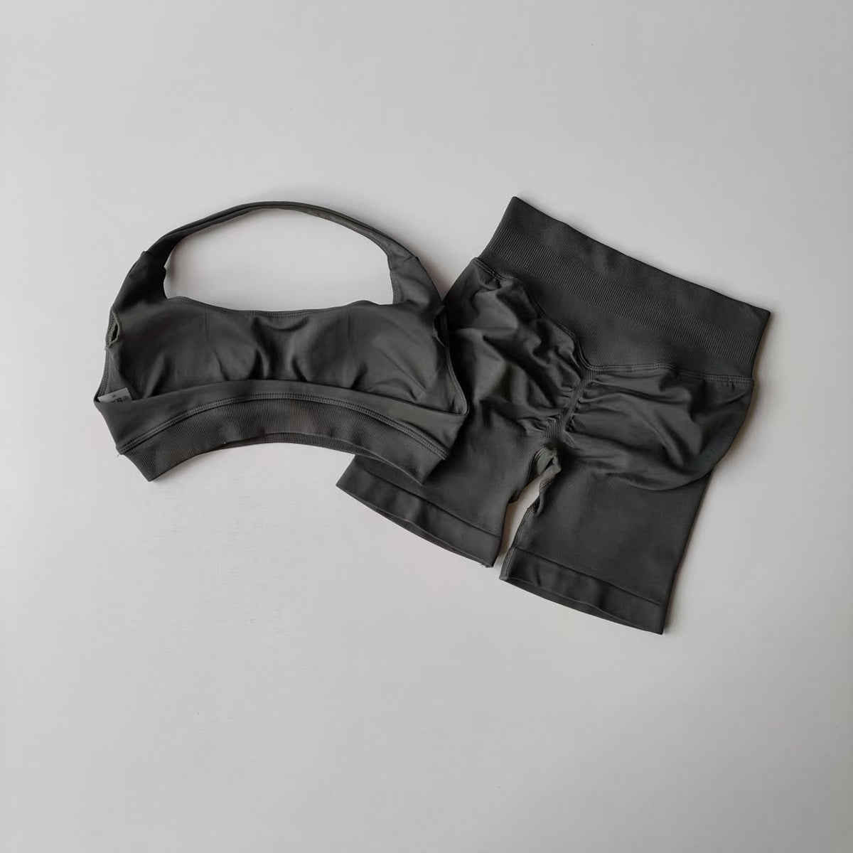 Women's Halter Neck Yoga Set with Sculpting Shorts