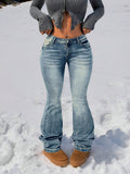 Women's Retro Bootcut Denim Pants