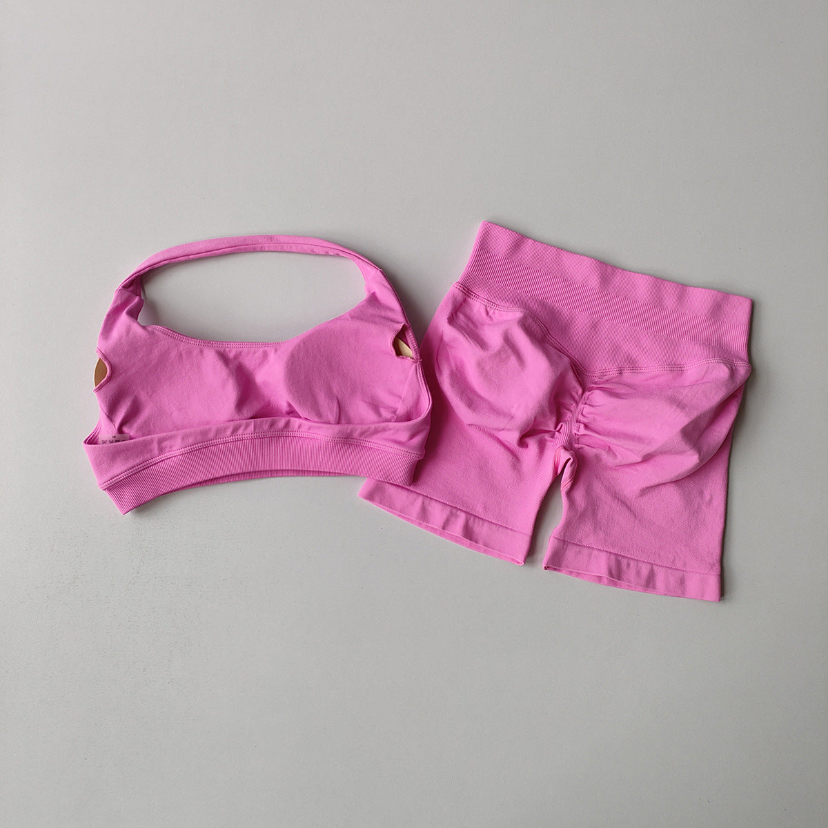 Women's Halter Neck Yoga Set with Sculpting Shorts