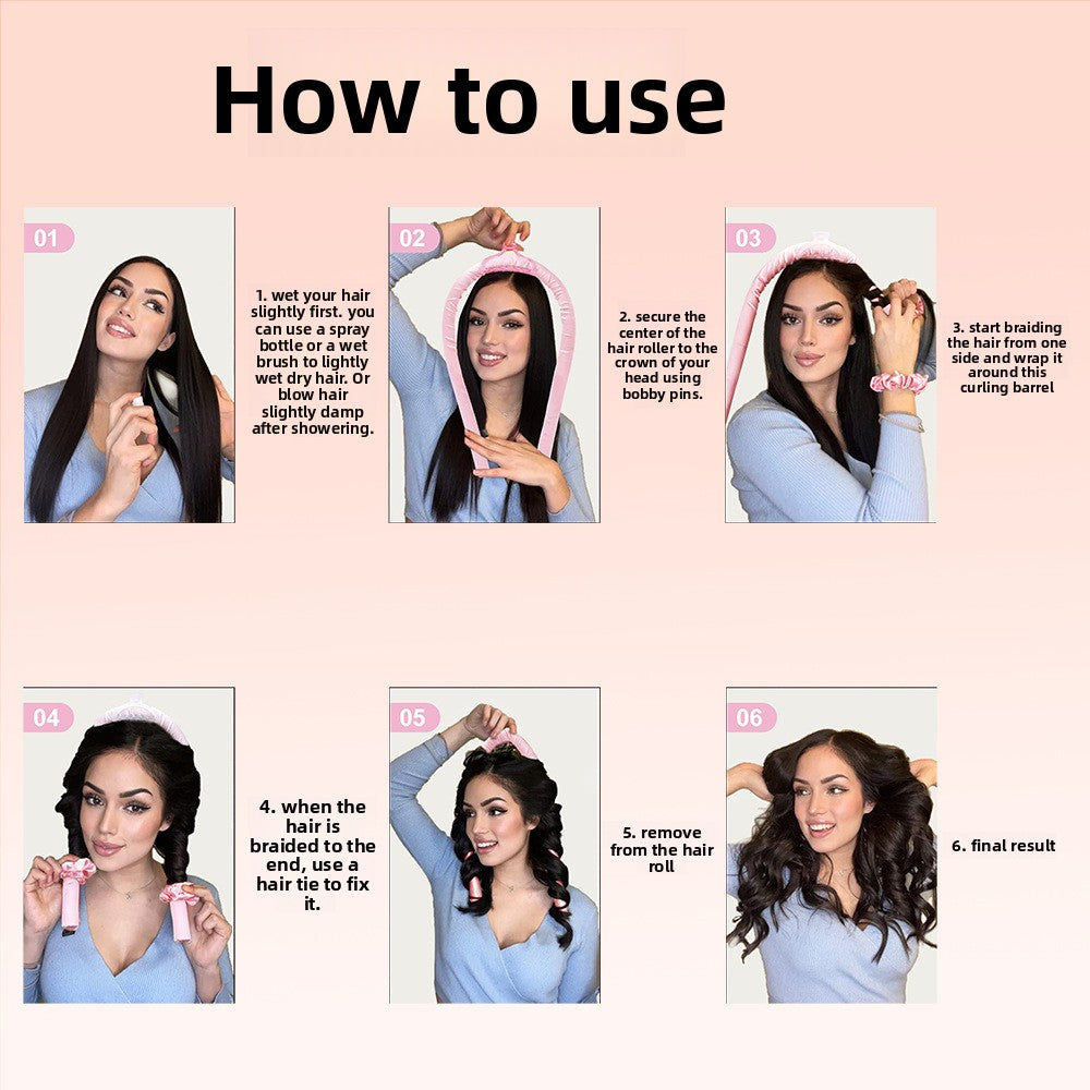 Heatless Hair Curling Sponge Rod Set