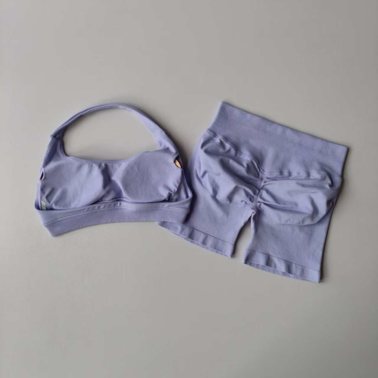 Women's Halter Neck Yoga Set with Sculpting Shorts