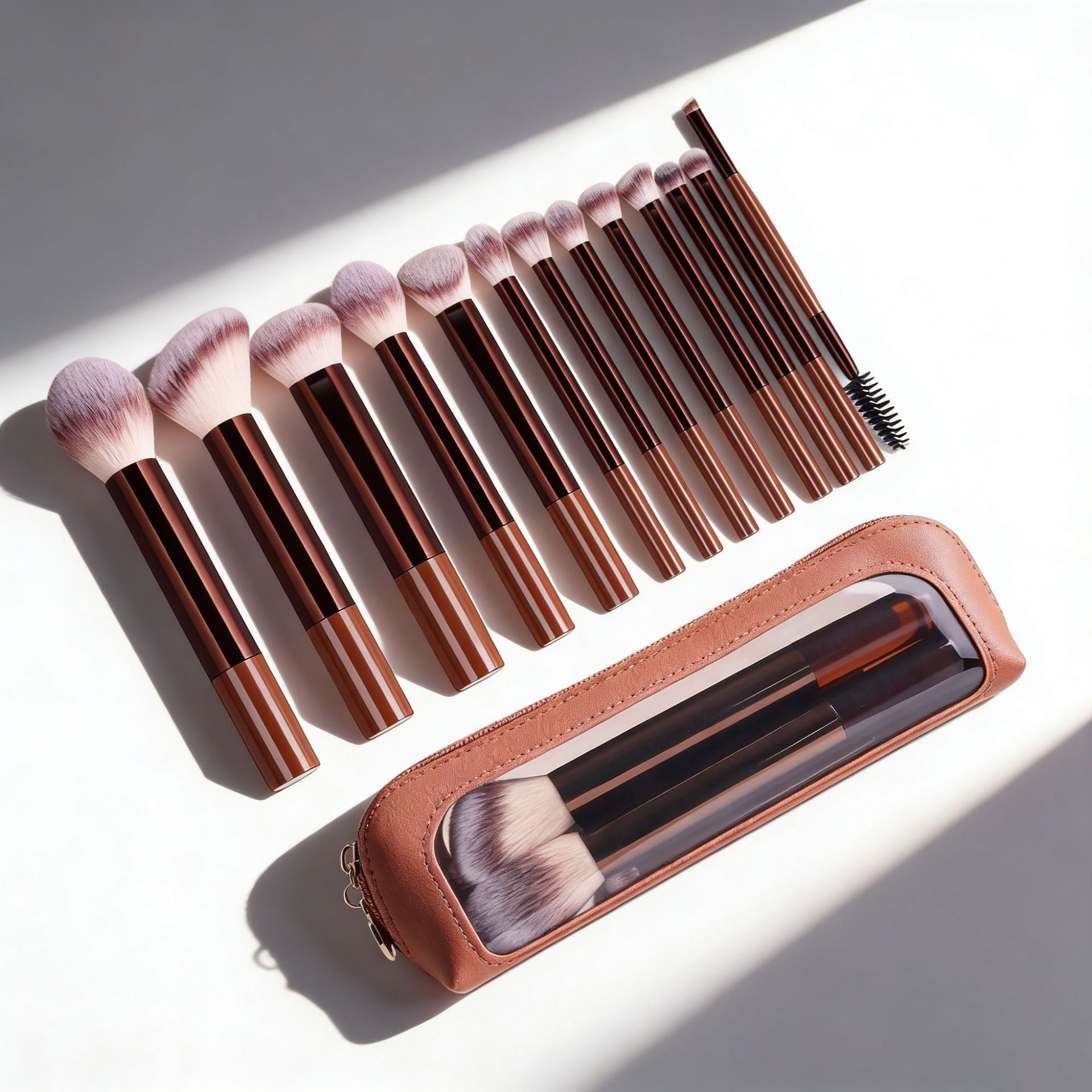 13-Piece Makeup Brush Set with Long Handle