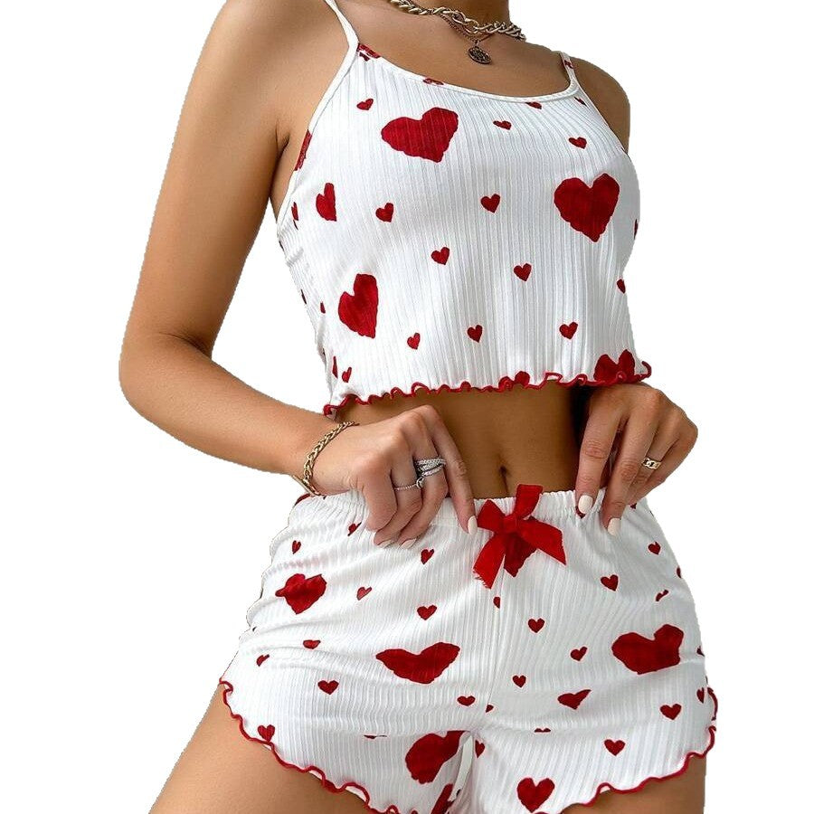 Ribbed Camisole and Shorts Sleepwear Set