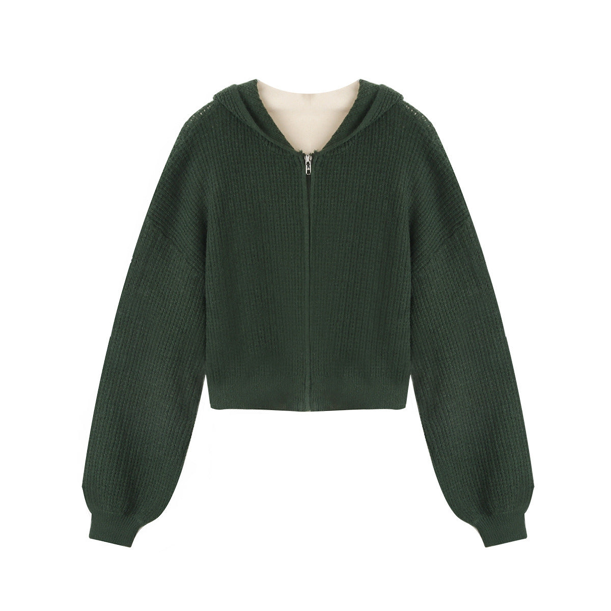 Waffle Knit Zip-Up Hoodie and Pants Set