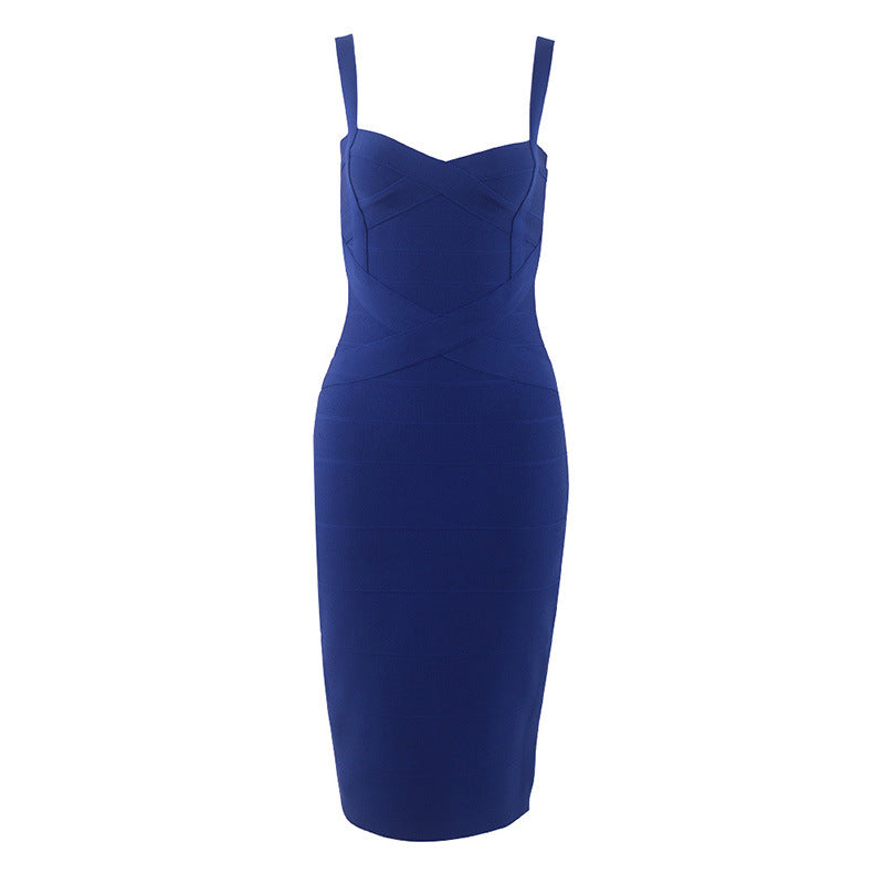 Classic Sexy Strap Bandage Long Dress