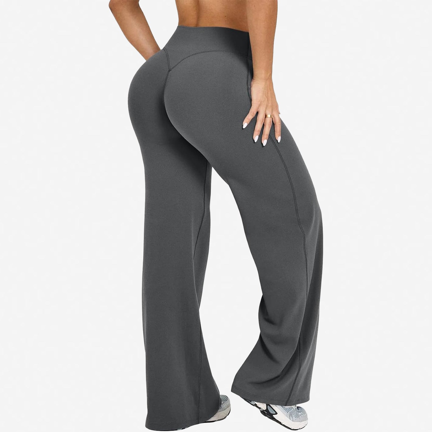 High-Waisted Yoga Pants Wide-Leg Fitness Wear