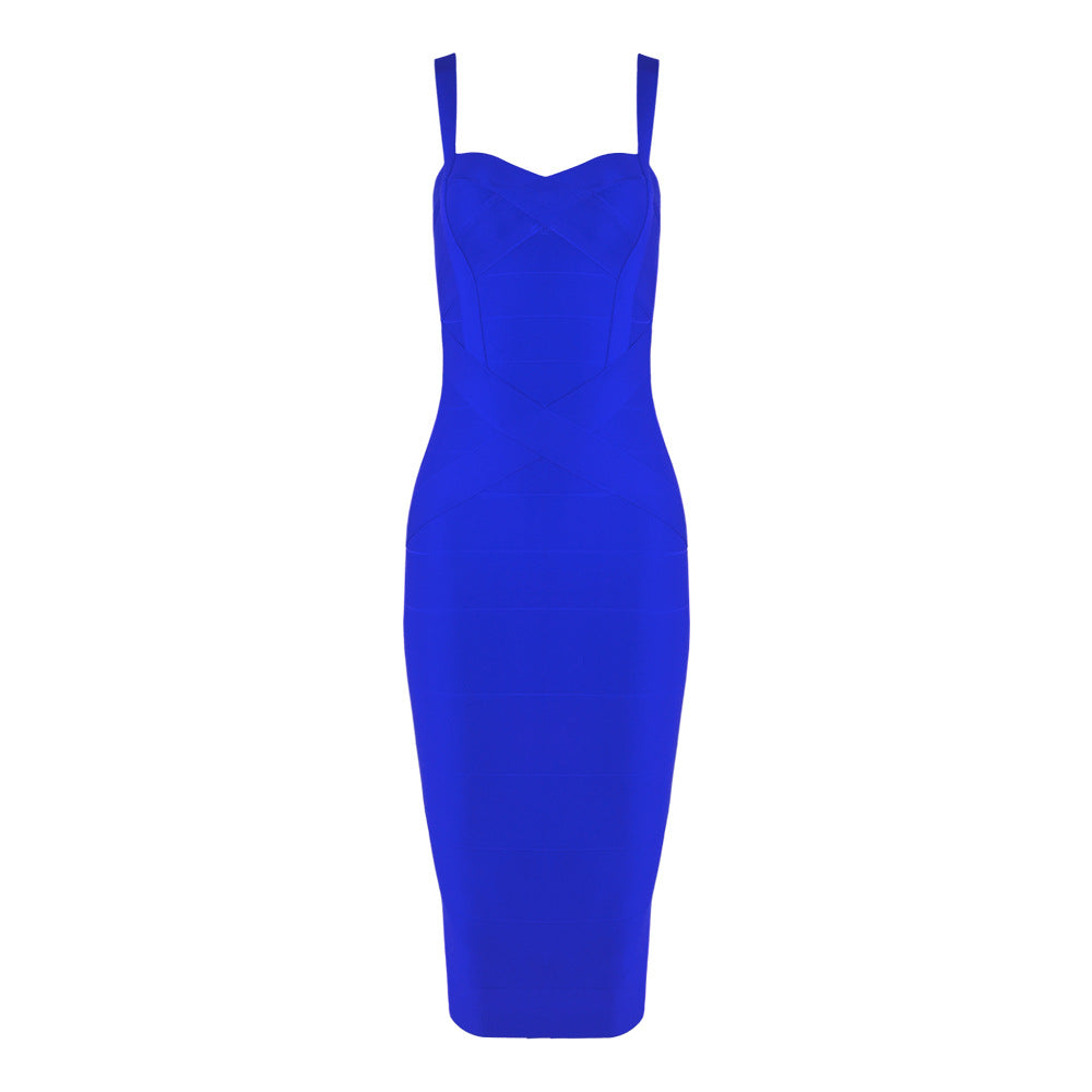 Classic Sexy Strap Bandage Long Dress