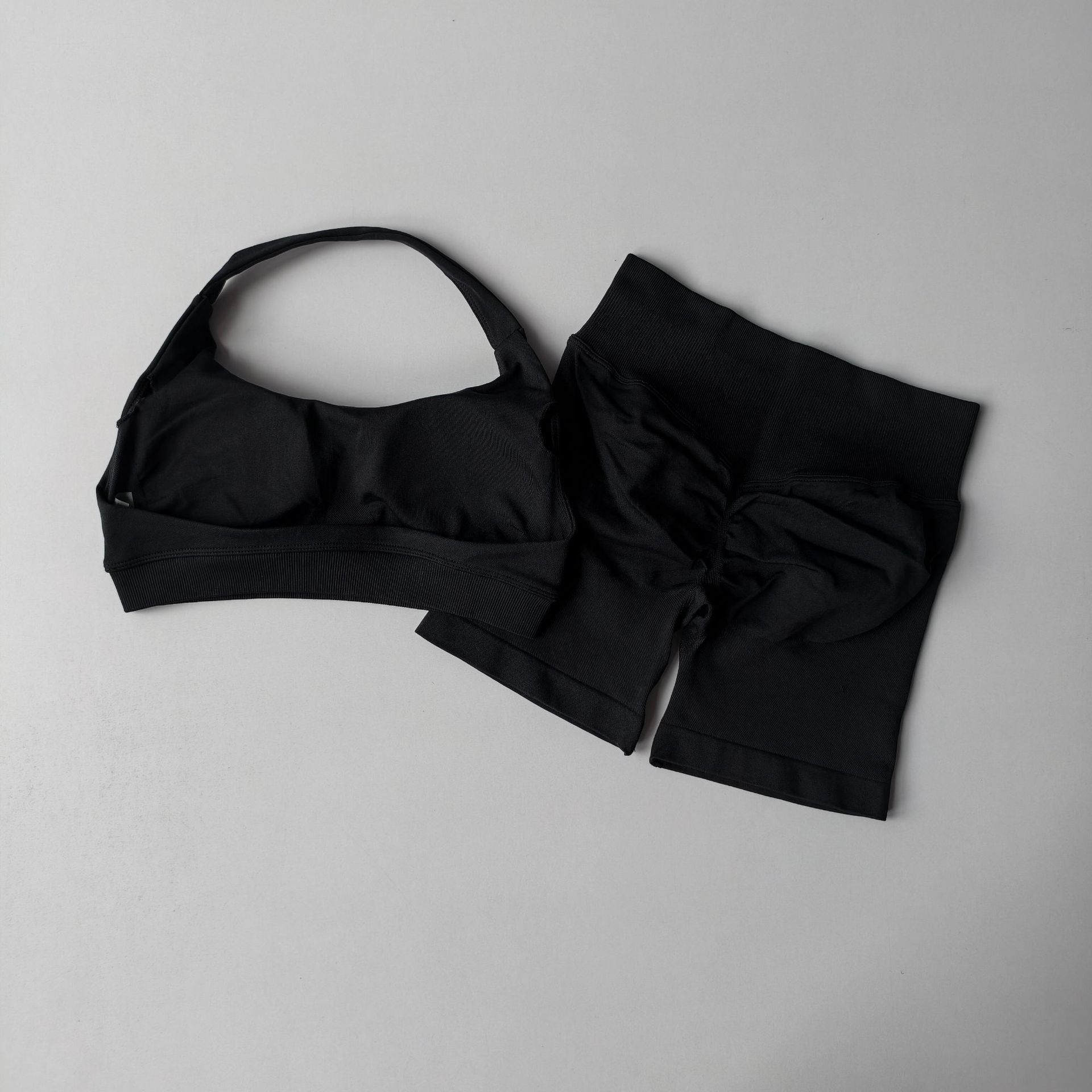 Women's Halter Neck Yoga Set with Sculpting Shorts