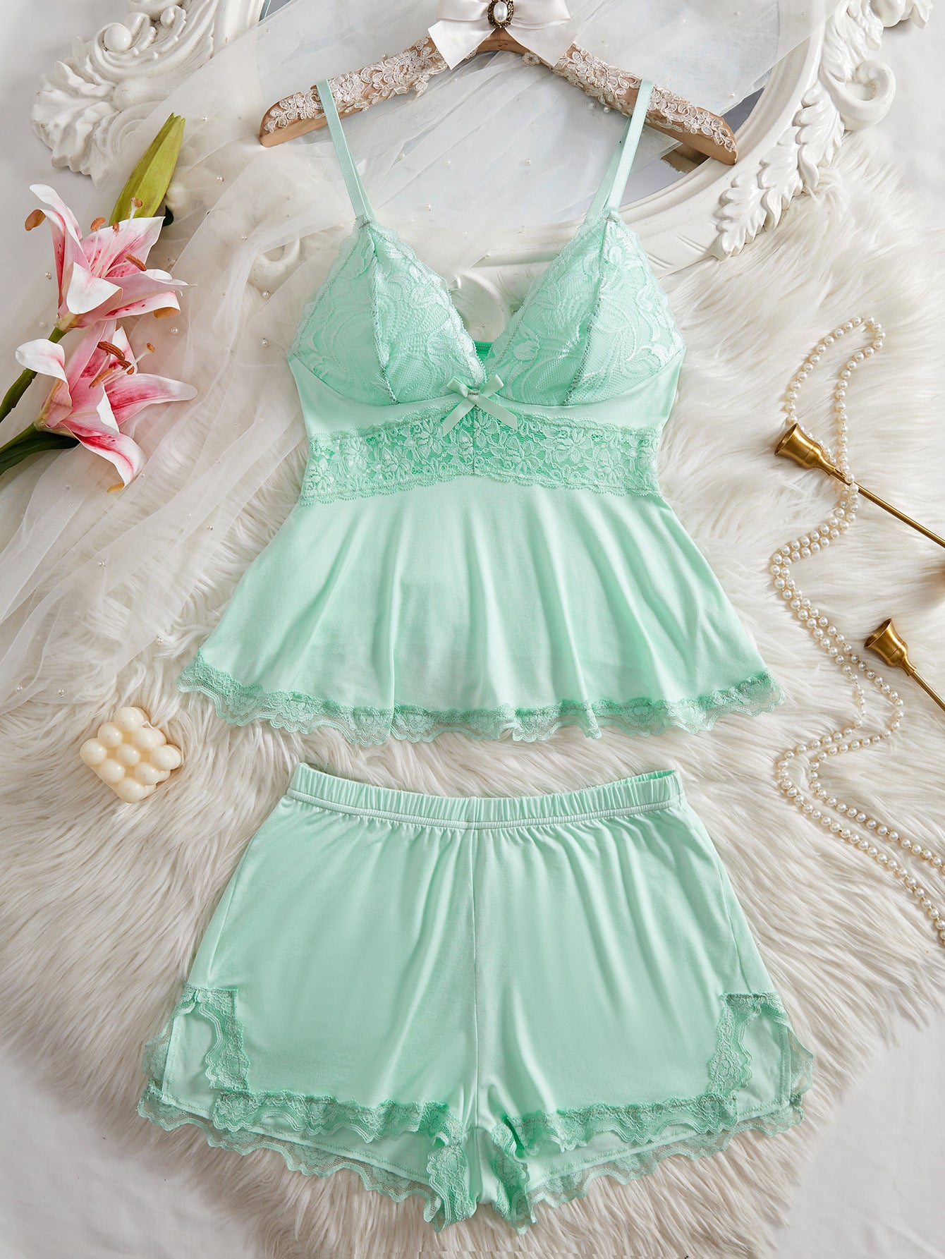 Women's Modal Pajama Set with Cami and Shorts