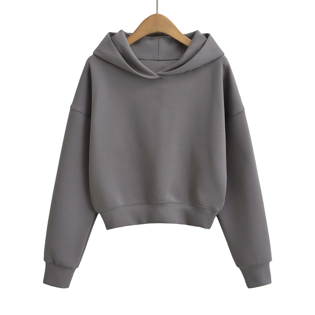 Women's Hooded Sweatshirt Loose Fit Long Sleeve Top