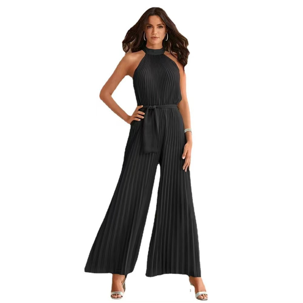 Women's Halter Neck Wide Leg Trousers