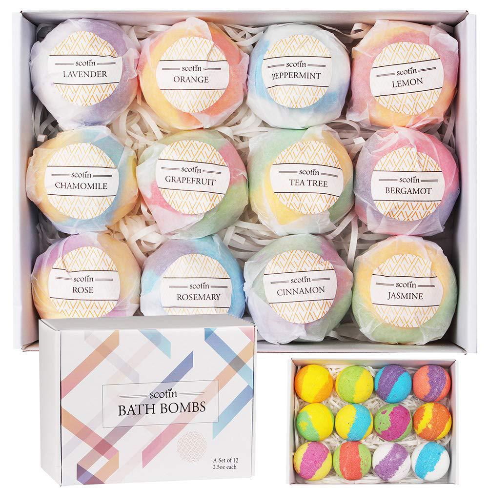 Aromatherapy Bath Bomb Set with Essential Oils