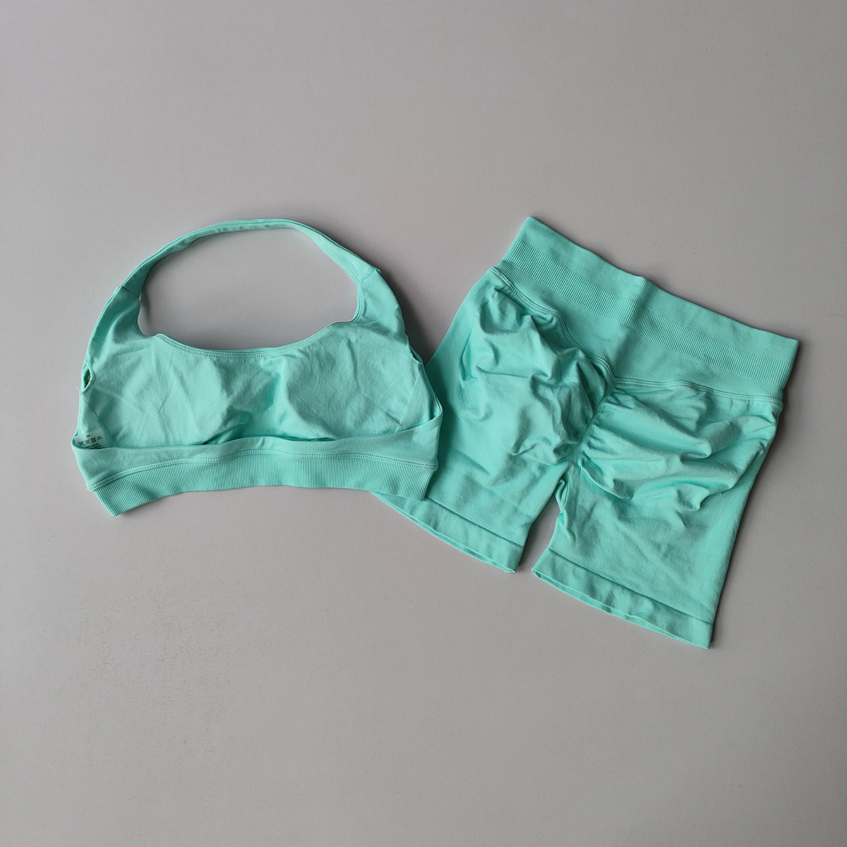 Women's Halter Neck Yoga Set with Sculpting Shorts