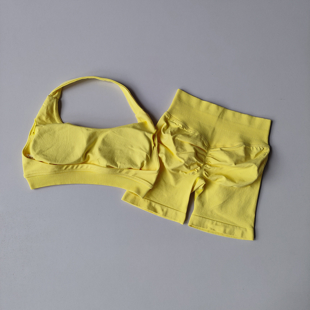 Women's Halter Neck Yoga Set with Sculpting Shorts